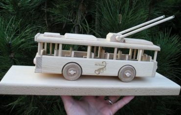 Trolejbus drevené hračky, drevené darčeky