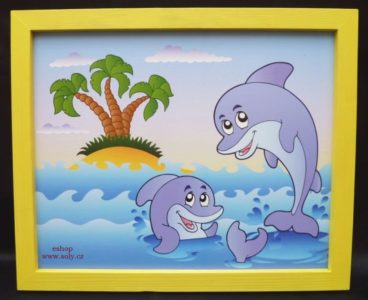 Delfín, delfín, more | detské maľované obrázky na stenu