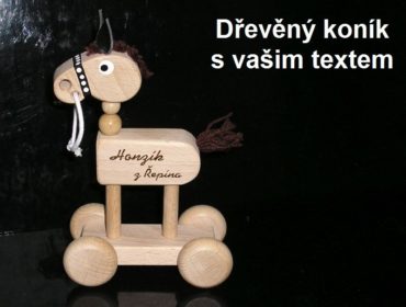 Drevený kôň, koník, koníček, hračka pre deti | drevené darčeky a hračky