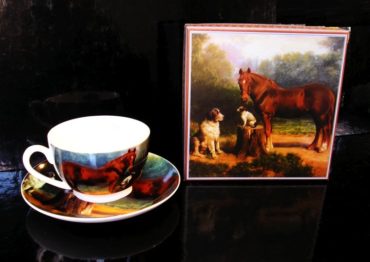 Šálky na kávu kôň, hrnčeky na kávu s tanierikom